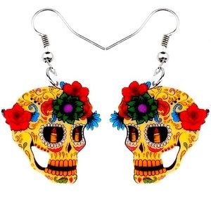 🌵4/$30 New Sugar Skull Dangle Earrings